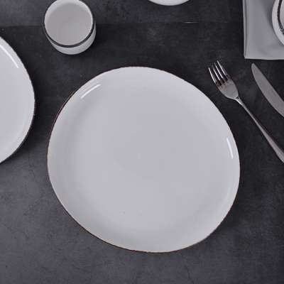 Wholesale High Quality 10" Oval Porcelain Restaurant Catering Hotel Used Ceramic Plates