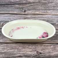 Melamine bamboo fiber oval bowl custom big bowl