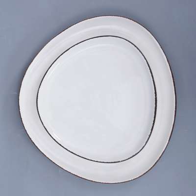 Hotel Serving Plate European Design Triangle Plate,Factory Direct Ceramic Serving Plate