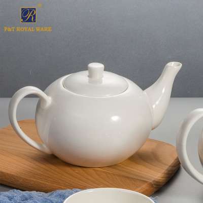 P&T Royal Ware White 500ml Porcelain ceramic Teapot Coffee Pot set with Lid